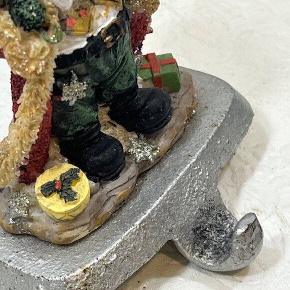 K’s Collection Christmas Santa Claus Stocking Holder Mantle Holiday Decor 4.75"H - Picture 7 of 13